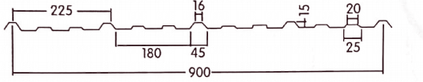 900 FRP profile drawing