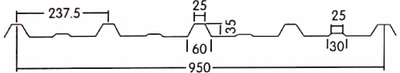 950 FRP profile drawing