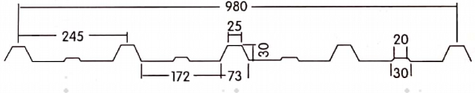 980 FRP profile drawing
