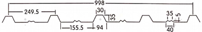 990 FRP profile drawing