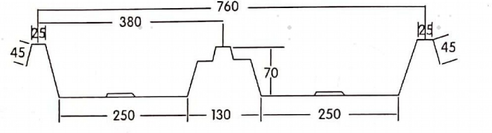 760 FRP profile drawing