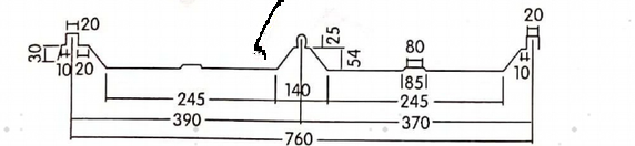 760 FRP profile drawing