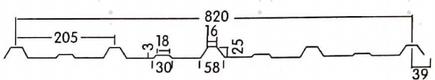 820A FRP profile drawing